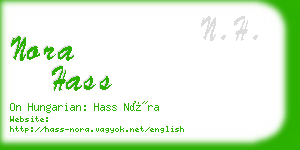 nora hass business card